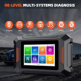 Car diagnostic tool for multi-systems, equipped with DPF regeneration and extensive diagnostic scanning functionalities. 