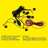 Wiring diagram for an LED light kit designed for tractor light bars, showing connections and components clearly.